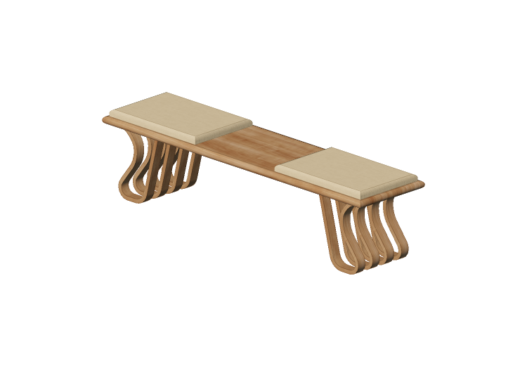 Bancos 3D - Banco de madeira - Artzzi - Flow - ARTZZI Bancos 3D - Banco de madeira - Artzzi - Flow - ARTZZI