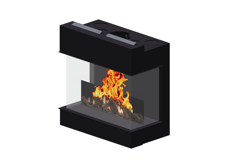 Chimneys and chimney pots 3D - Gas fireplace - Barbas... Chimneys and chimney pots 3D - Gas fireplace - Barbas...