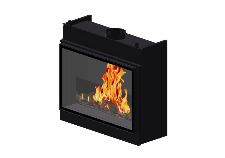 Chimneys and chimney pots 3D - Gas fireplace - Barbas... Chimneys and chimney pots 3D - Gas fireplace - Barbas...