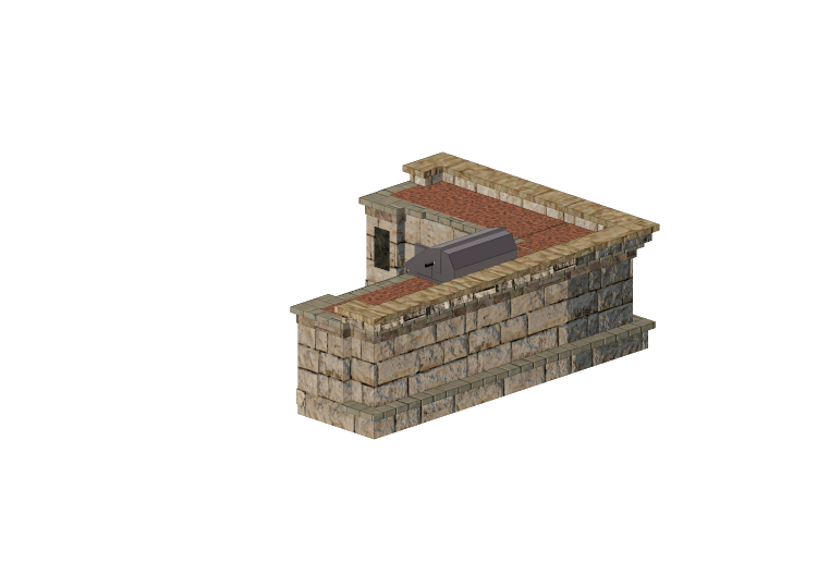 Cozinhas 3D - Cozinha em pedra - Belgard - Séries 215 -... Cozinhas 3D - Cozinha em pedra - Belgard - Séries 215 -...
