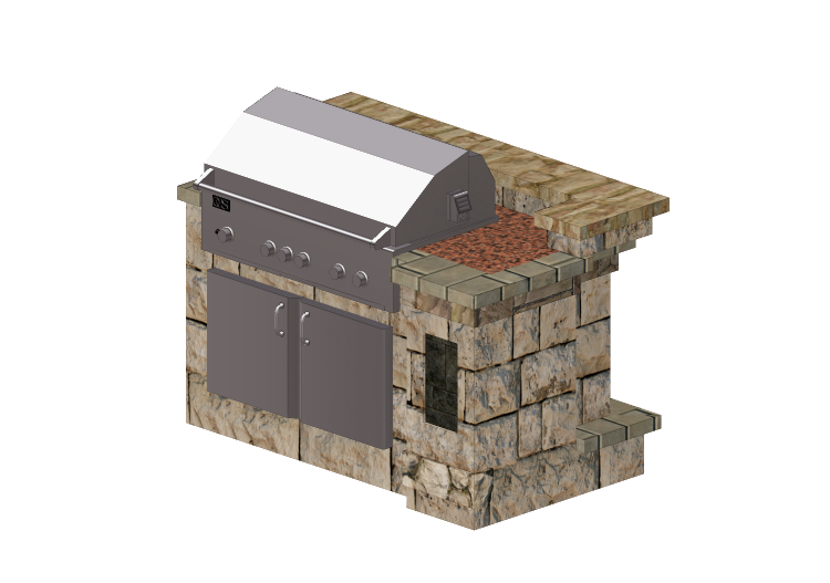 Cozinhas 3D - Cozinha em pedra - Belgard - Belgard Cozinhas 3D - Cozinha em pedra - Belgard - Belgard