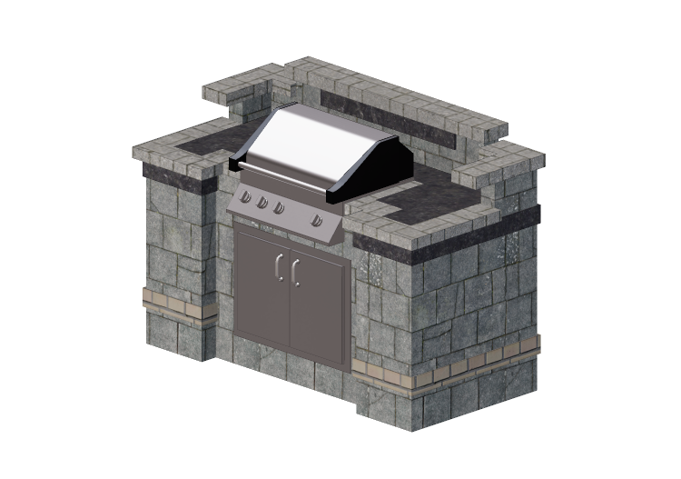 Cozinhas 3D - Cozinha de pedra - Belgard - Cordova -... Cozinhas 3D - Cozinha de pedra - Belgard - Cordova -...