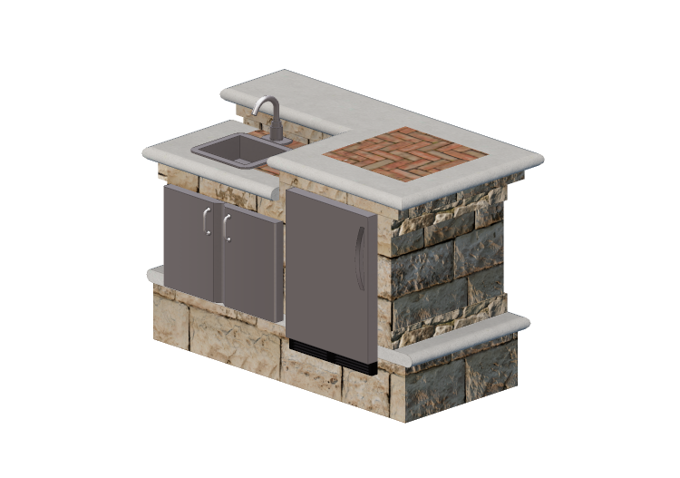 Cocinas 3D - Cocina de piedra - Belgard - Tuscany - Belgard Cocinas 3D - Cocina de piedra - Belgard - Tuscany - Belgard