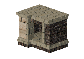 Acess&oacute;rios 3D - Porta lenha em pedra - Belgard - Nottingham