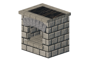 Acess&oacute;rios 3D - Porta lenha de pedra - Belgard - Bristol