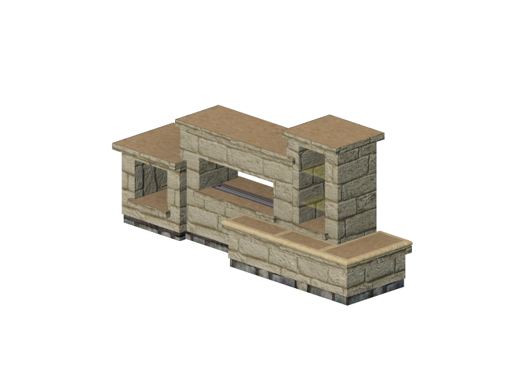 Chimeneas y Ductos 3D - Chimenea a gas de piedra - Belgard... Chimeneas y Ductos 3D - Chimenea a gas de piedra - Belgard...