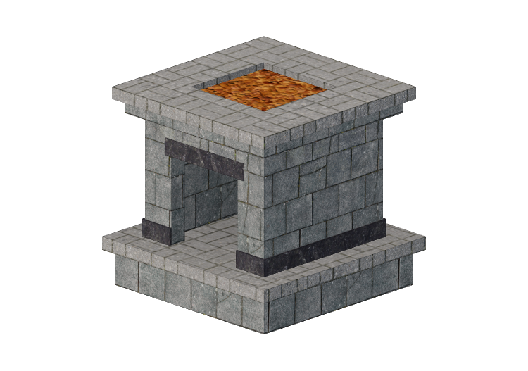 Chimneys and chimney pots 3D - Stone brazier - Belgard -... Chimneys and chimney pots 3D - Stone brazier - Belgard -...