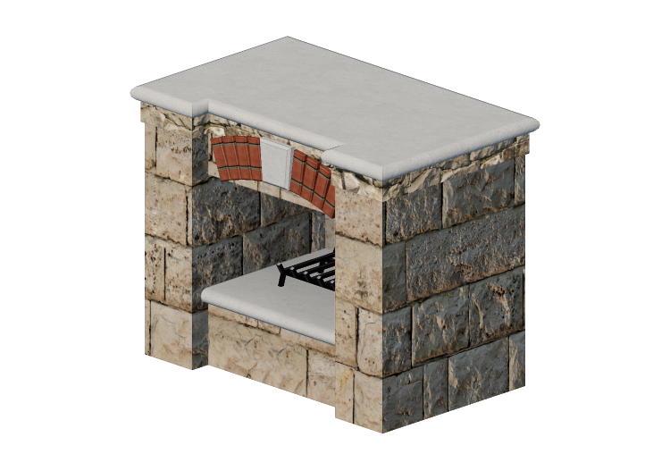 Foyers et Cheminées 3D - Cheminée à gaz en pierre - Belgard... Foyers et Cheminées 3D - Cheminée à gaz en pierre - Belgard...