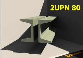 3D Profile mehrgliedrig - 2UPN 80[20.0]