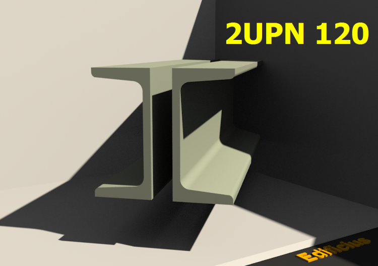 3D Profile mehrgliedrig - 2UPN 120[20.0] - ACCA software