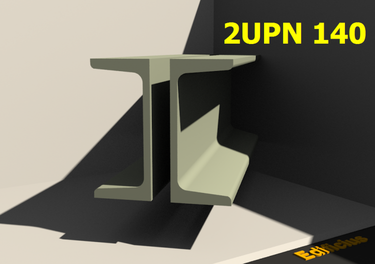 3D Profile mehrgliedrig - 2UPN 140[20.0] - ACCA software