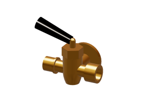 Robinet porte-manom&egrave;tre DN 10 (3/8")