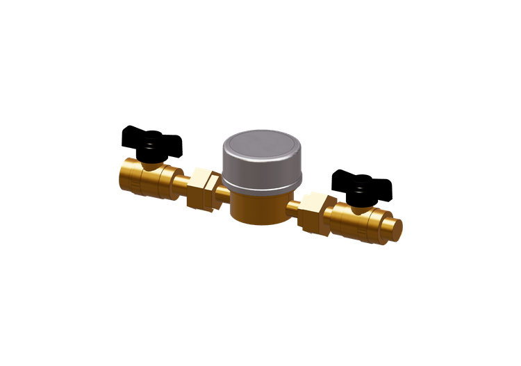 Medidor volumétrico DN 15 (1/2") - Caleffi Medidor volumétrico DN 15 (1/2") - Caleffi