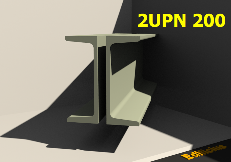 Perfis Compostos 3D - 2UPN 200[20.0] - ACCA software