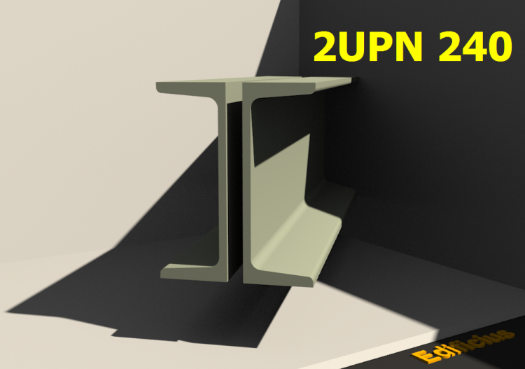 Perfis Compostos 3D - 2UPN 240[20.0] - ACCA software