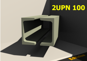 3D Profile mehrgliedrig - 2UPN 100[20.0]