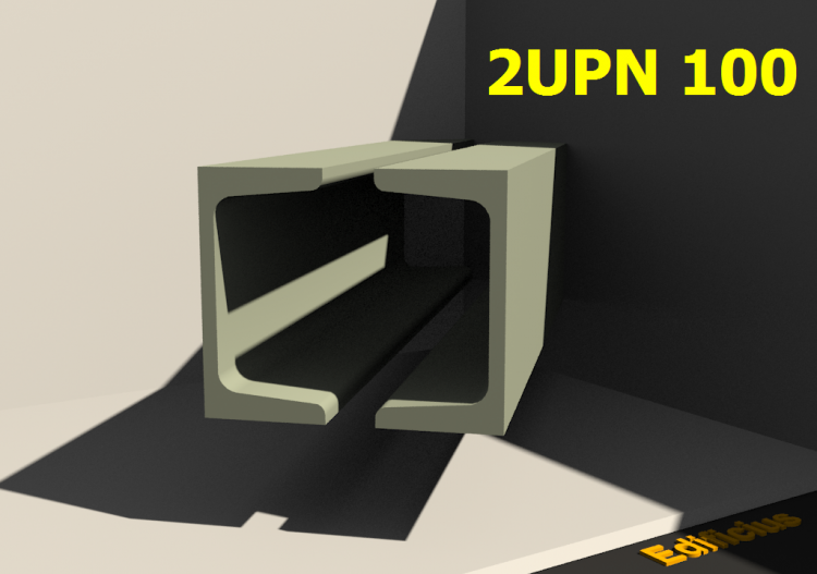 3D Profile mehrgliedrig - 2UPN 100[20.0] - ACCA software