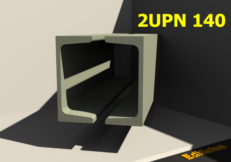 Composite Profiles 3D - 2UPN 140[20.0] - ACCA software