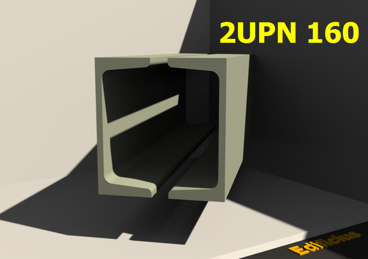 Composite Profiles 3D - 2UPN 160[20.0] - ACCA software