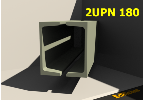3D Profile mehrgliedrig - 2UPN 180[20.0]