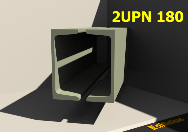 3D Profile mehrgliedrig - 2UPN 180[20.0] - ACCA software