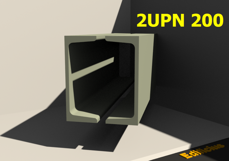 Composite Profiles 3D - 2UPN 200[20.0] - ACCA software