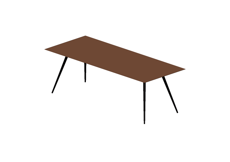 Mesas 3D - Mesa de madeira envernizada - Cappellini - Stay... Mesas 3D - Mesa de madeira envernizada - Cappellini - Stay...