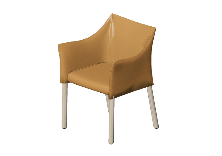Cadeira 3D - Cadeira de couro - Cappellini - Cap - CAP1T -... Cadeira 3D - Cadeira de couro - Cappellini - Cap - CAP1T -...