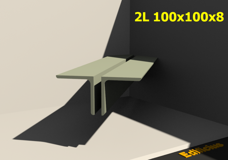3D Profile mehrgliedrig - 2L 100x100x8[20.0] - ACCA...