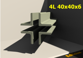 3D Profile mehrgliedrig - 4L 40x40x6[20.0;20.0]