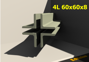 3D Profile mehrgliedrig - 4L 60x60x8[20.0;20.0]