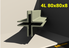 3D Profile mehrgliedrig - 4L 80x80x8[20.0;20.0]
