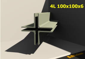 3D Profile mehrgliedrig - 4L 100x100x6[20.0;20.0]
