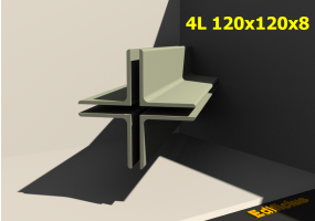3D Profile mehrgliedrig - 4L 120x120x8[20.0;20.0]