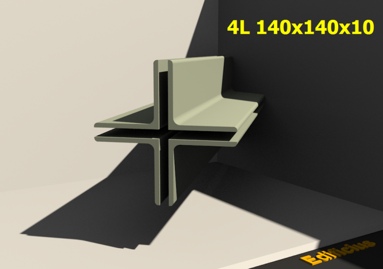3D Profile mehrgliedrig - 4L 140x140x10[20.0;20.0] - ACCA...