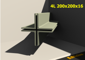 3D Profile mehrgliedrig - 4L 200x200x16[20.0;20.0]