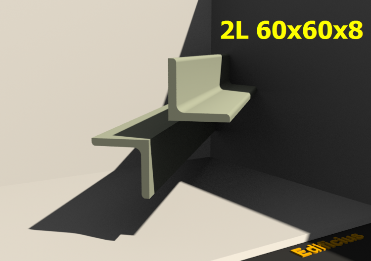 3D Profile mehrgliedrig - 2L 60x60x8[20.0;20.0] - ACCA...