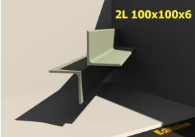 3D Profile mehrgliedrig - 2L 100x100x6[20.0;20.0]