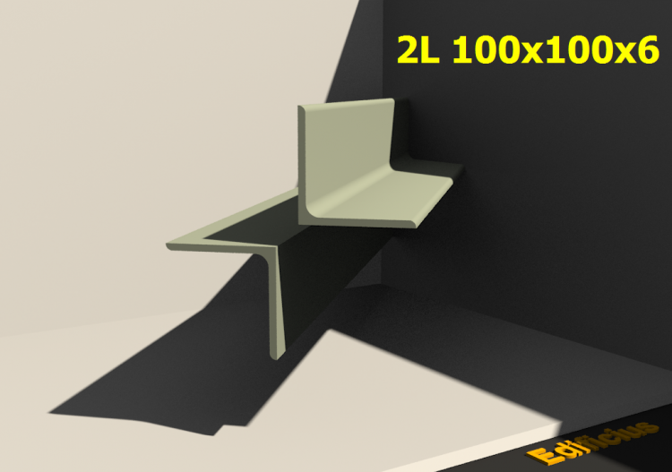 3D Profile mehrgliedrig - 2L 100x100x6[20.0;20.0] - ACCA...