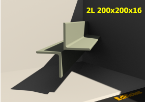 3D Profile mehrgliedrig - 2L 200x200x16[20.0;20.0]