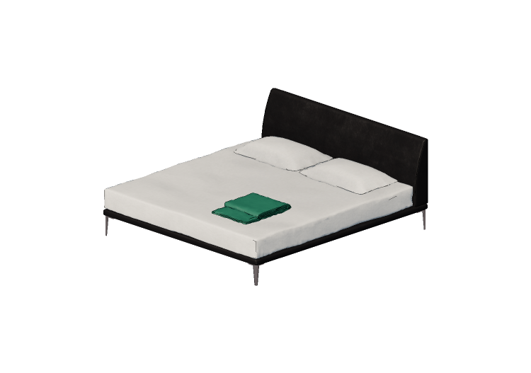Beds and Side Cabinets 3D - Double Bed - Cappellini - Bed -... Beds and Side Cabinets 3D - Double Bed - Cappellini - Bed -...