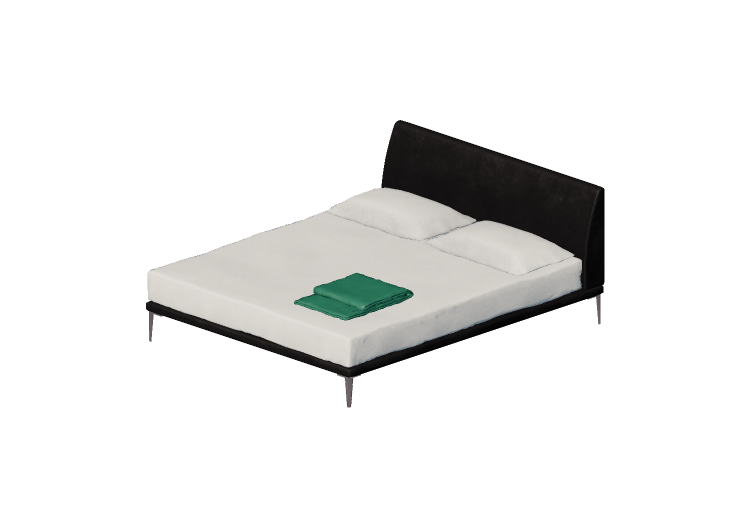 3D Betten und Nachttische - Doppelbett - Cappellini - Bed -... 3D Betten und Nachttische - Doppelbett - Cappellini - Bed -...