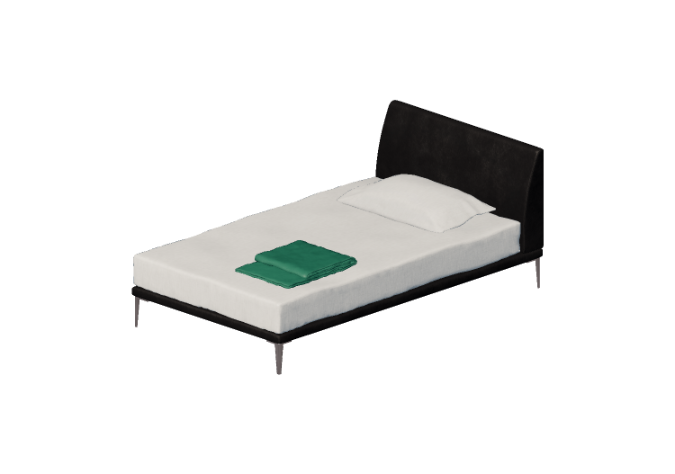 Letti 3D - Letto singolo - Cappellini - Bed - NB120 -... Letti 3D - Letto singolo - Cappellini - Bed - NB120 -...