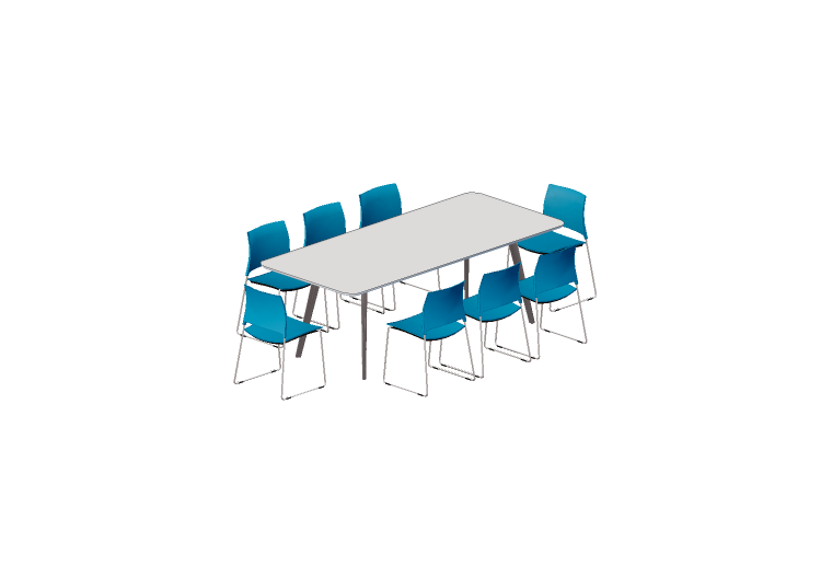 Chaises 3D - Composition de chaises et tables - Cavaletti -... Chaises 3D - Composition de chaises et tables - Cavaletti -...
