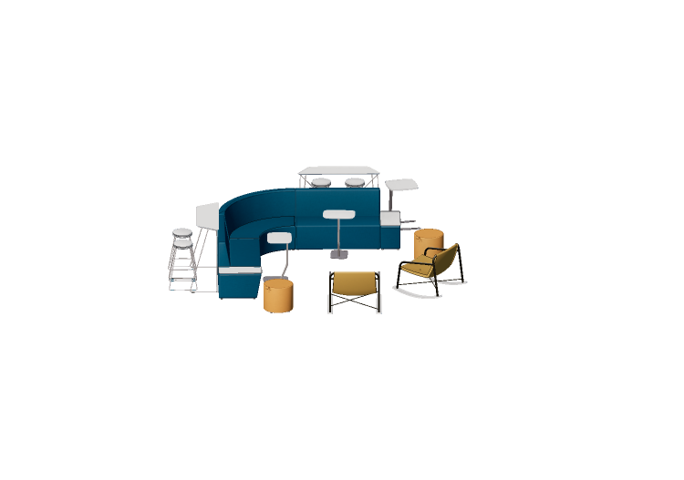Fauteuil 3D - Composition de canapés et tables - Cavaletti... Fauteuil 3D - Composition de canapés et tables - Cavaletti...