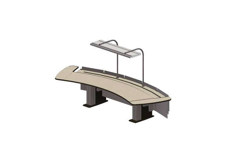 办公桌 - Curved operators desk with motorized top and... 办公桌 - Curved operators desk with motorized top and...