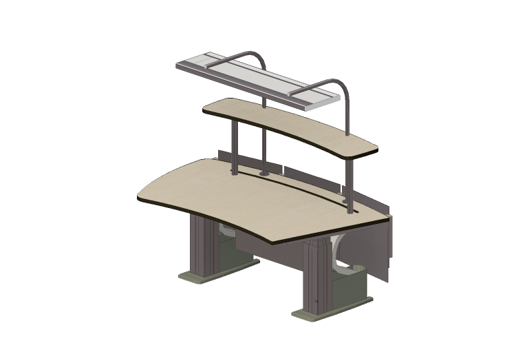 Escrivaninhas 3D - Escrivaninha operador curva com... Escrivaninhas 3D - Escrivaninha operador curva com...