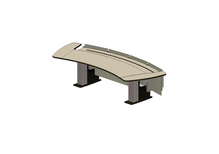 Scrivanie 3D - Scrivania operatore curva con ripiano... Scrivanie 3D - Scrivania operatore curva con ripiano...