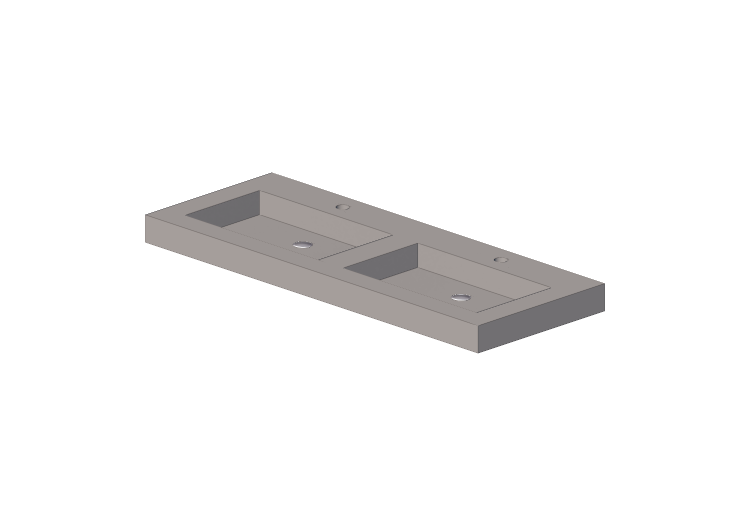 3D Sinks - Wash basin 120x46cm – Dekker – Beton – 180894 -... 3D Sinks - Wash basin 120x46cm – Dekker – Beton – 180894 -...