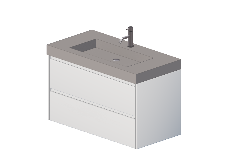 Muebles 3D - Mueble con lavabo y grifo - Dekker – Veneto –... Muebles 3D - Mueble con lavabo y grifo - Dekker – Veneto –...